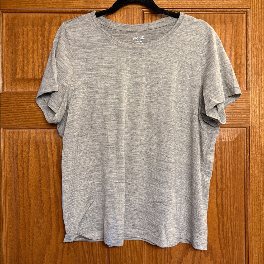 Wool& Merino Zoe Crewneck T-Shirt — Light Gray